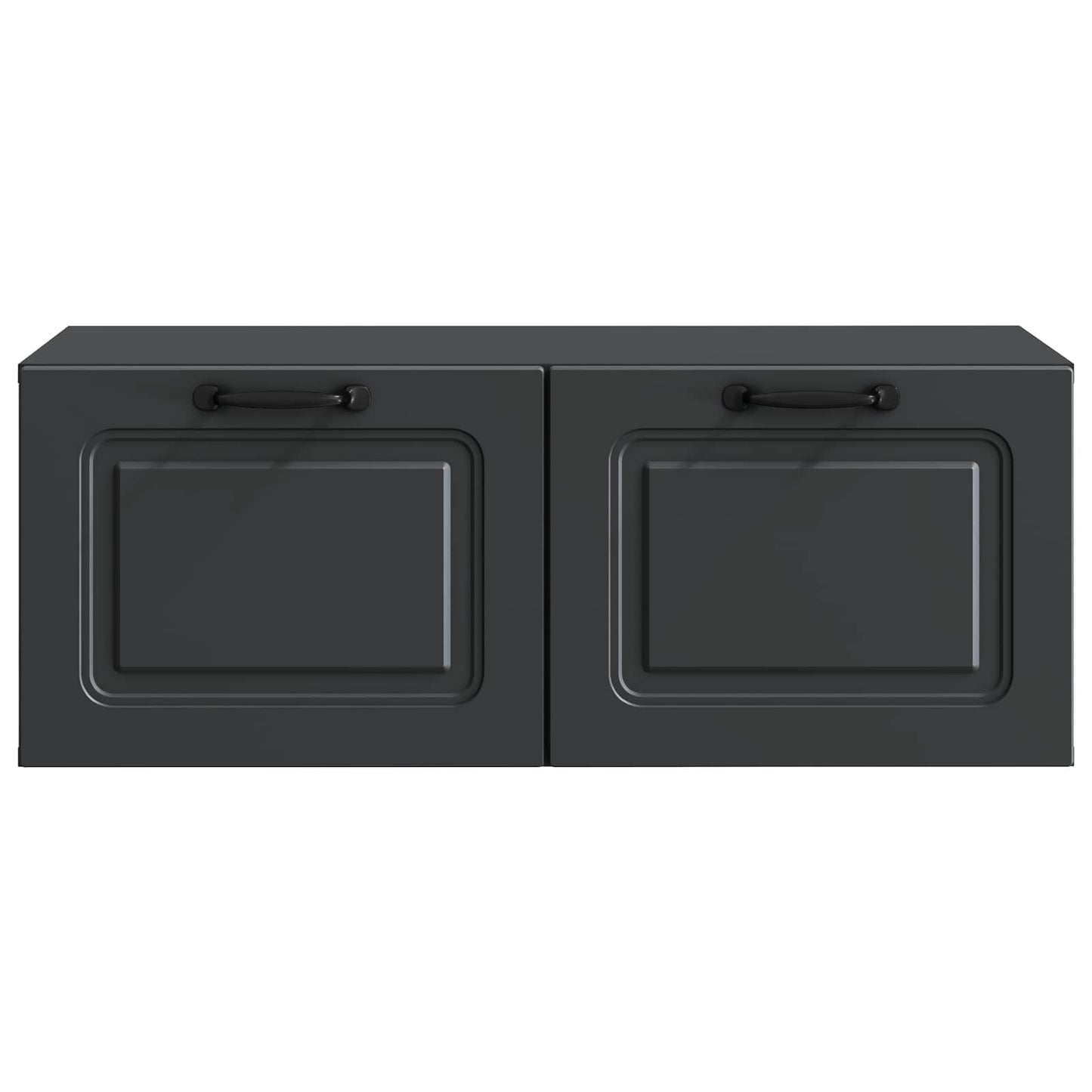 Fali TV szekrény Fekete 78,5 x 41 x 30 cm Szerelt Fa