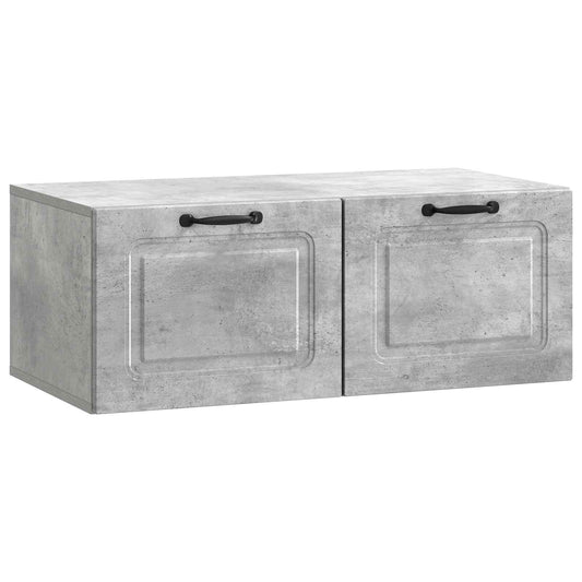 Fali TV szekrény Betonszürke 78,5 x 41 x 30 cm Szerelt Fa