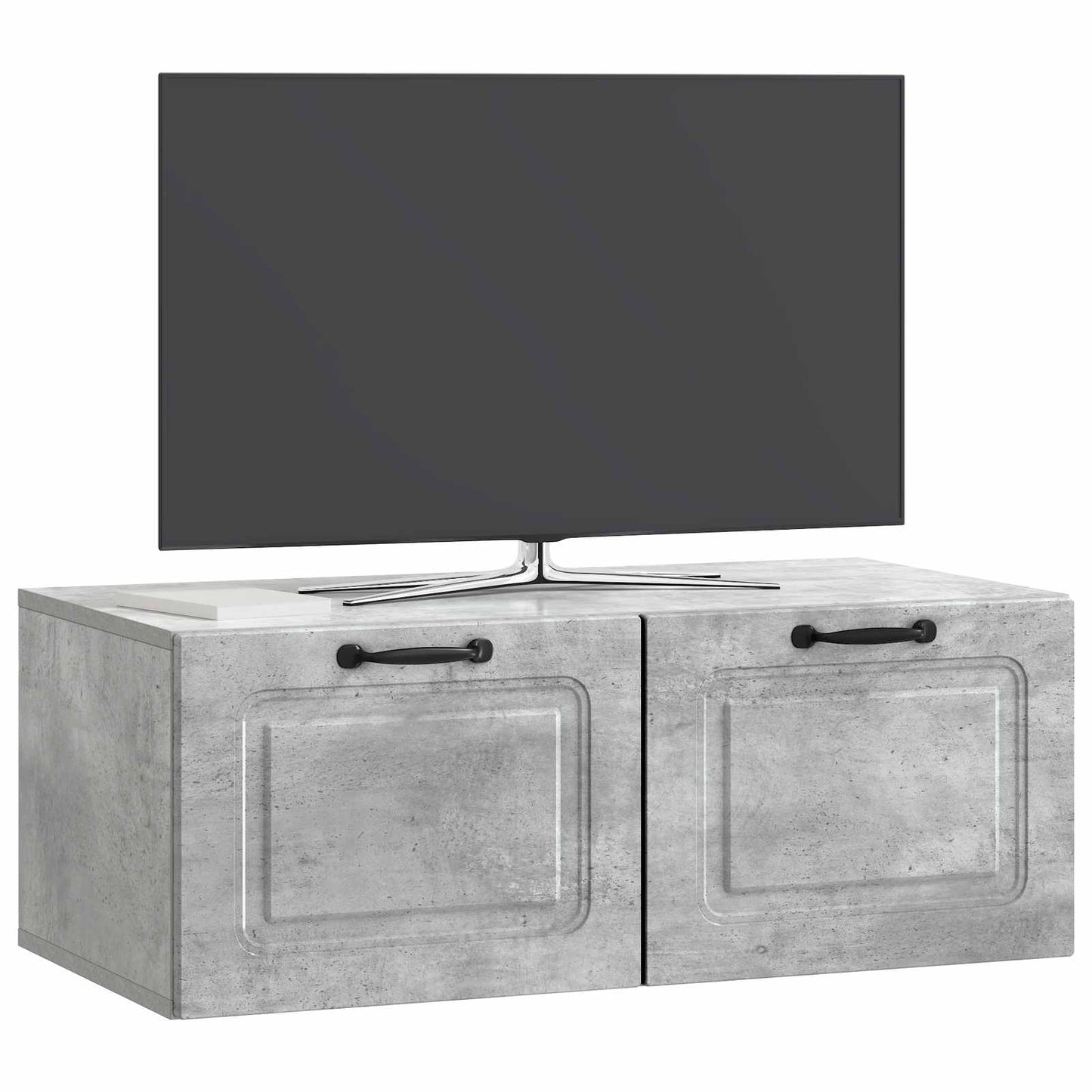 Fali TV szekrény Betonszürke 78,5 x 41 x 30 cm Szerelt Fa