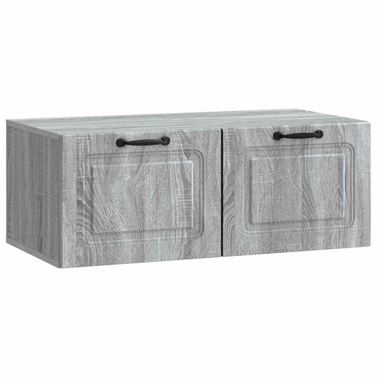 Fali TV szekrény Szürke Sonoma 78,5 x 41 x 30 cm Szerelt Fa