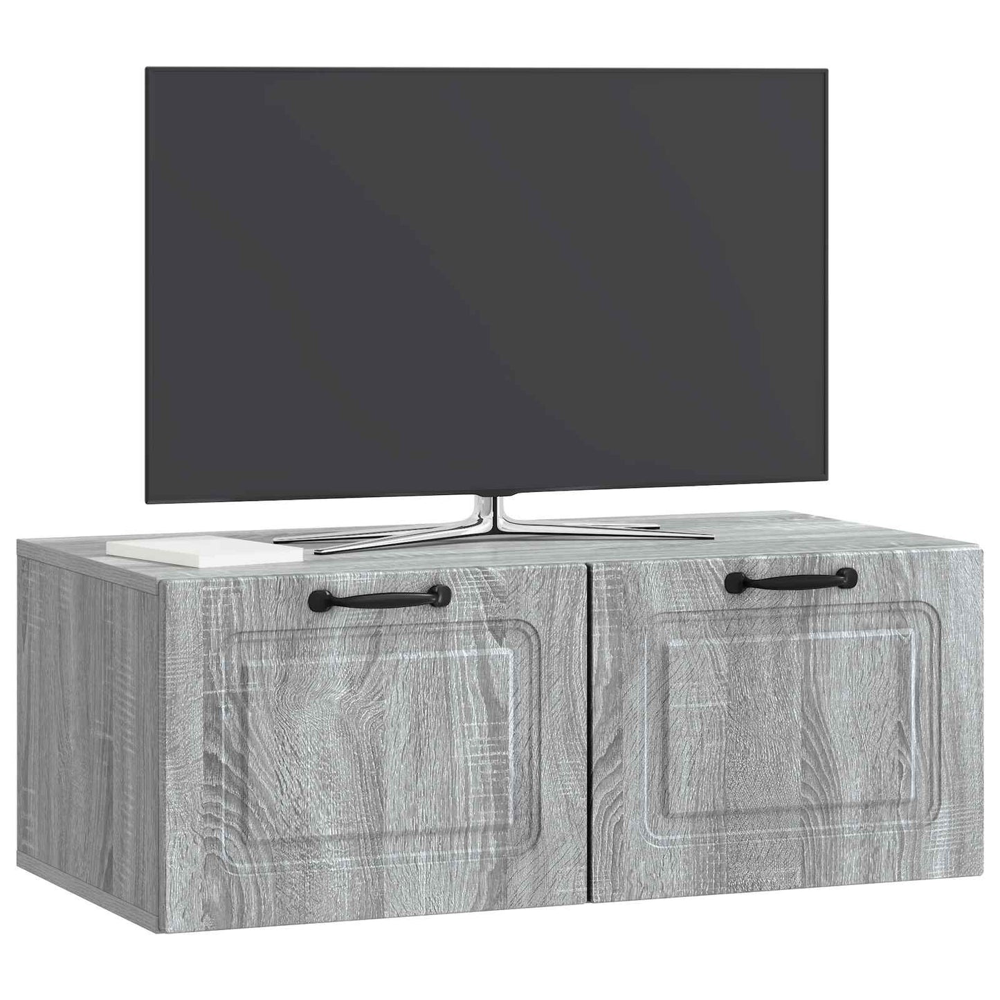 Fali TV szekrény Szürke Sonoma 78,5 x 41 x 30 cm Szerelt Fa