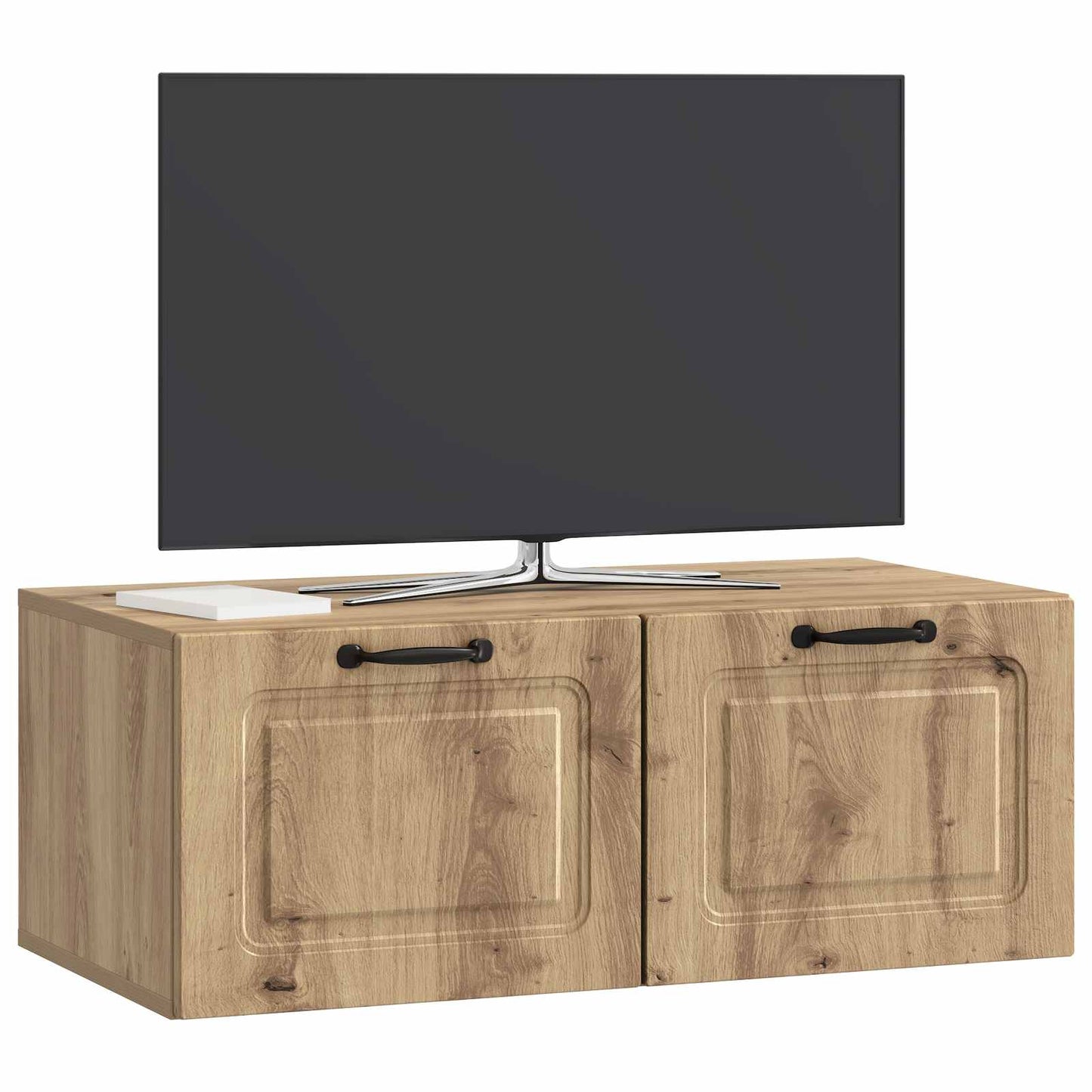 Fali TV szekrény 78,5 x 41 x 30 cm Kézműves Tölgy Szerelt Fa