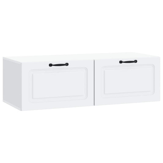 Fali TV szekrény Fehér 98 x 41 x 30 cm Szerelt Fa