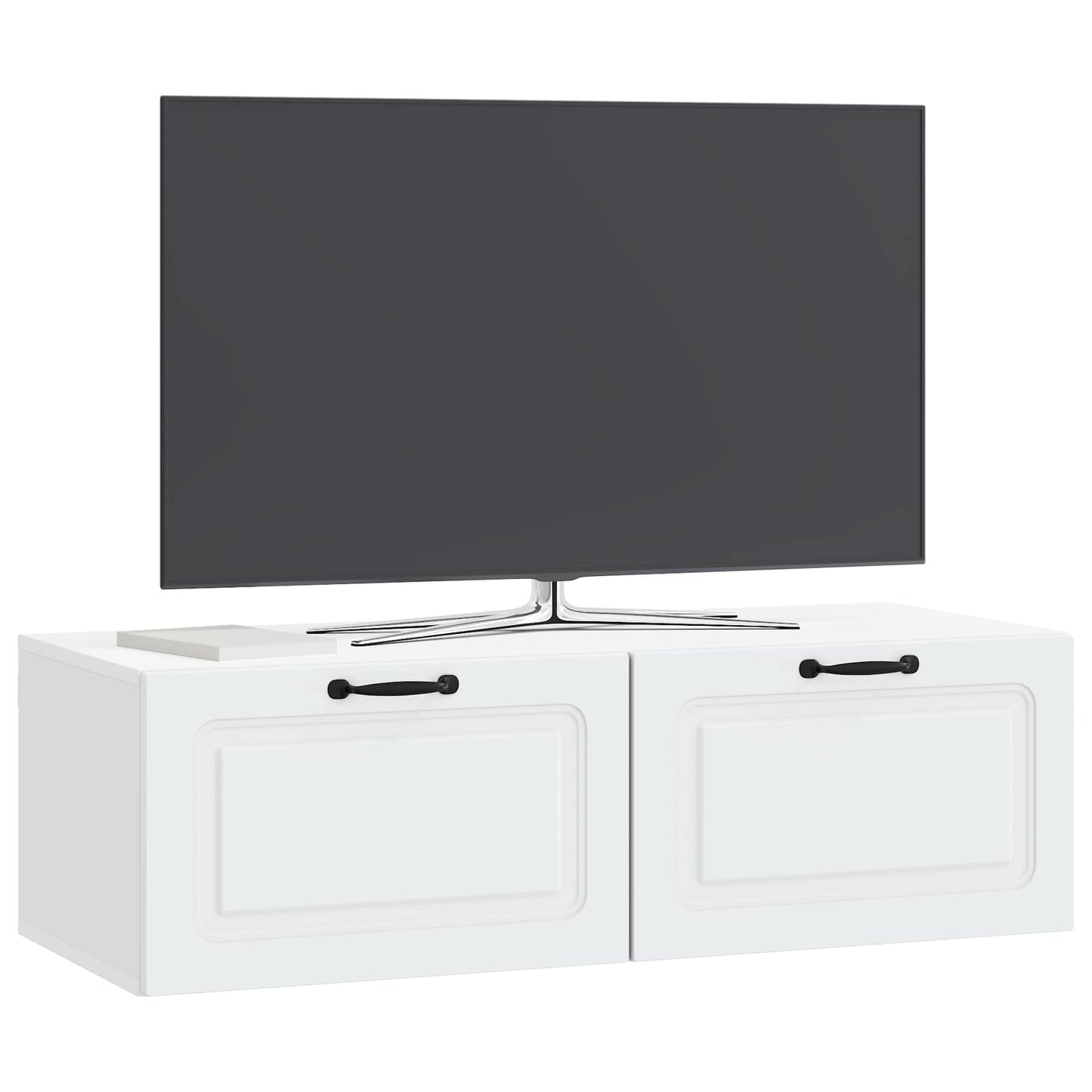 Fali TV szekrény Fehér 98 x 41 x 30 cm Szerelt Fa