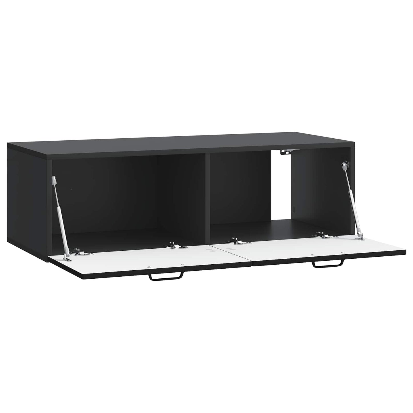 Fali TV szekrény Fekete 98 x 41 x 30 cm Szerelt Fa