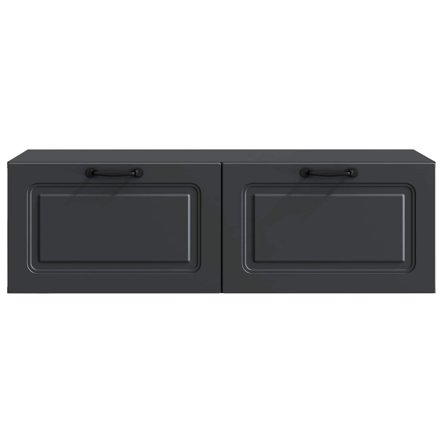 Fali TV szekrény Fekete 98 x 41 x 30 cm Szerelt Fa