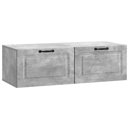 Fali TV szekrény Betonszürke 98 x 41 x 30 cm Szerelt Fa