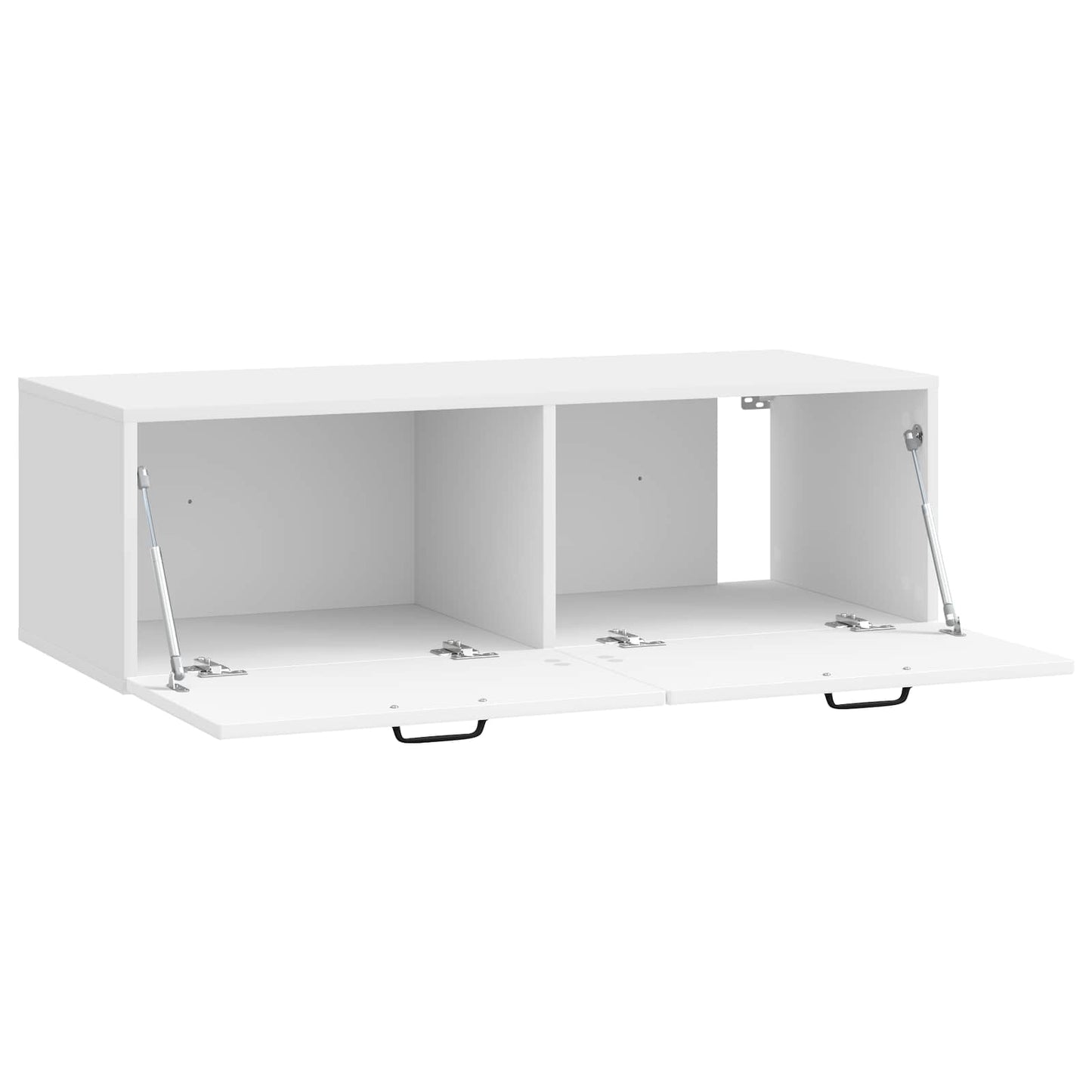 Fali TV szekrény Magasfényű Fehér 98 x 41 x 30 cm Szerelt Fa
