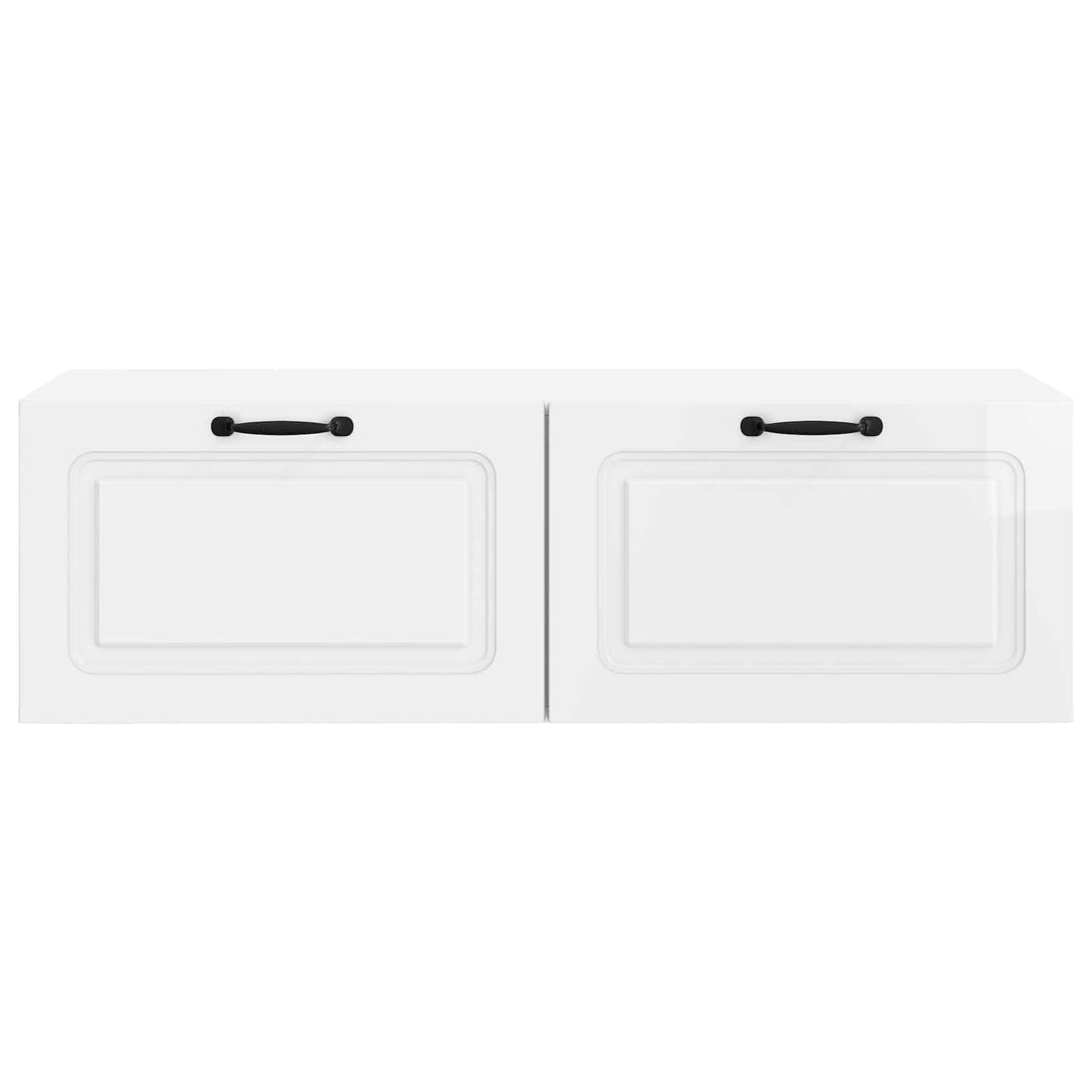 Fali TV szekrény Magasfényű Fehér 98 x 41 x 30 cm Szerelt Fa