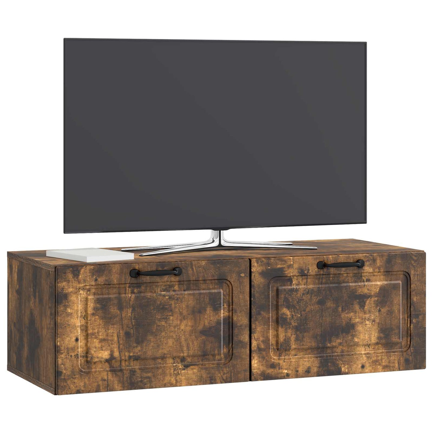 Fali TV szekrény Füstös Tölgy 98 x 41 x 30 cm Szerelt Fa
