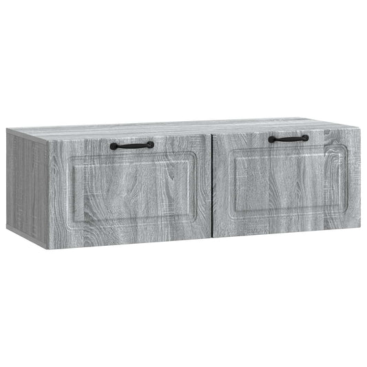 Fali TV szekrény Szürke Sonoma 98 x 41 x 30 cm Szerelt Fa