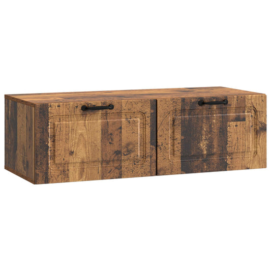 Fali TV szekrény Antik Fa 98 x 41 x 30 cm Szerelt Fa