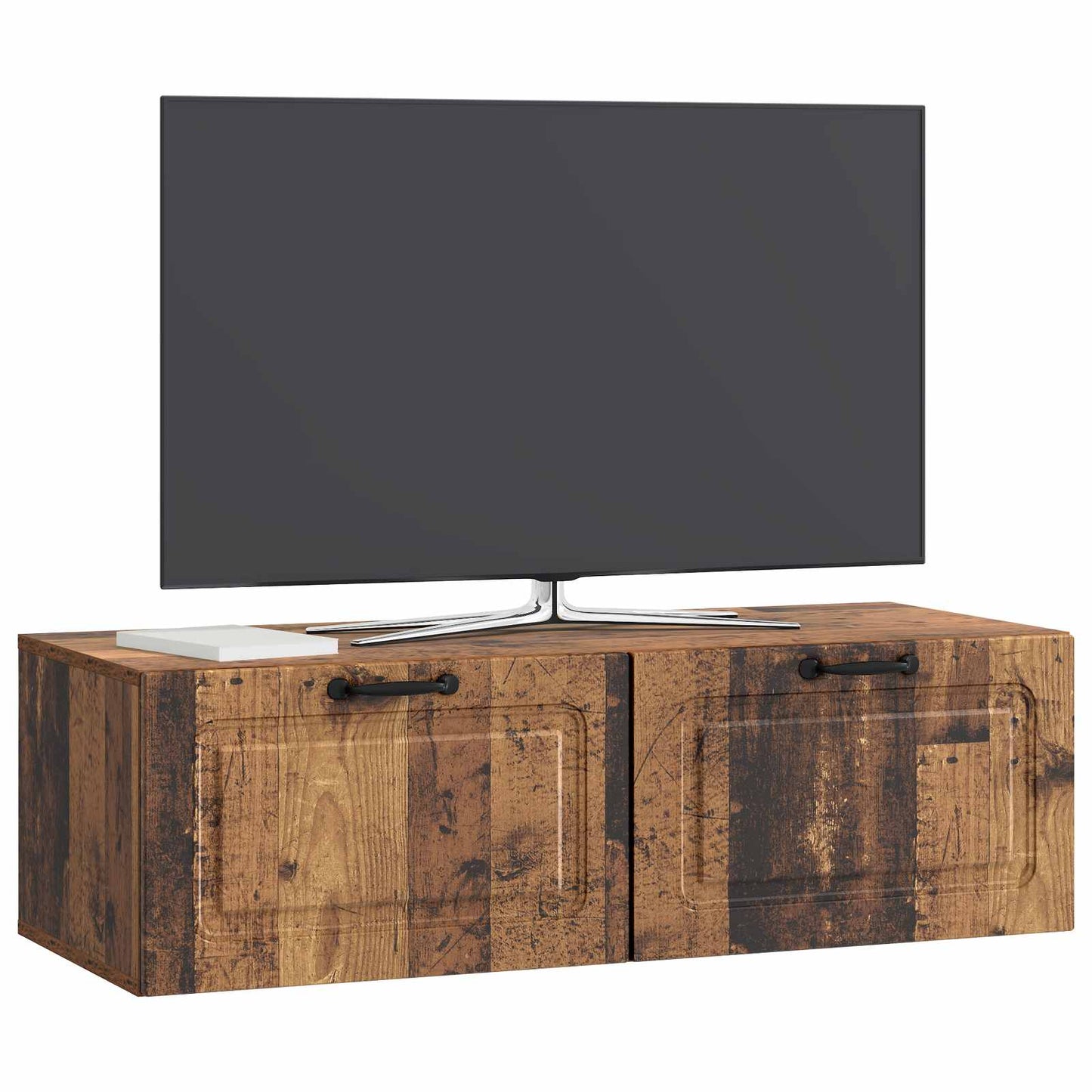 Fali TV szekrény Antik Fa 98 x 41 x 30 cm Szerelt Fa
