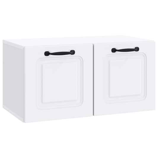 Fali TV szekrény Fehér 59,5 x 31 x 30 cm Szerelt Fa
