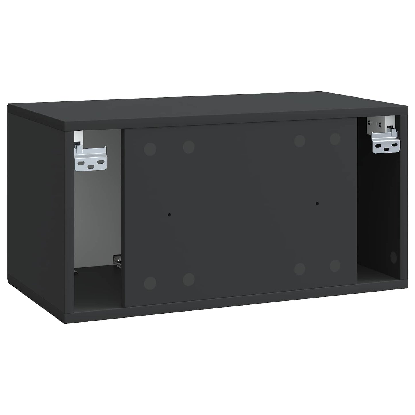 Fali TV szekrény Fekete 59,5 x 31 x 30 cm Szerelt Fa