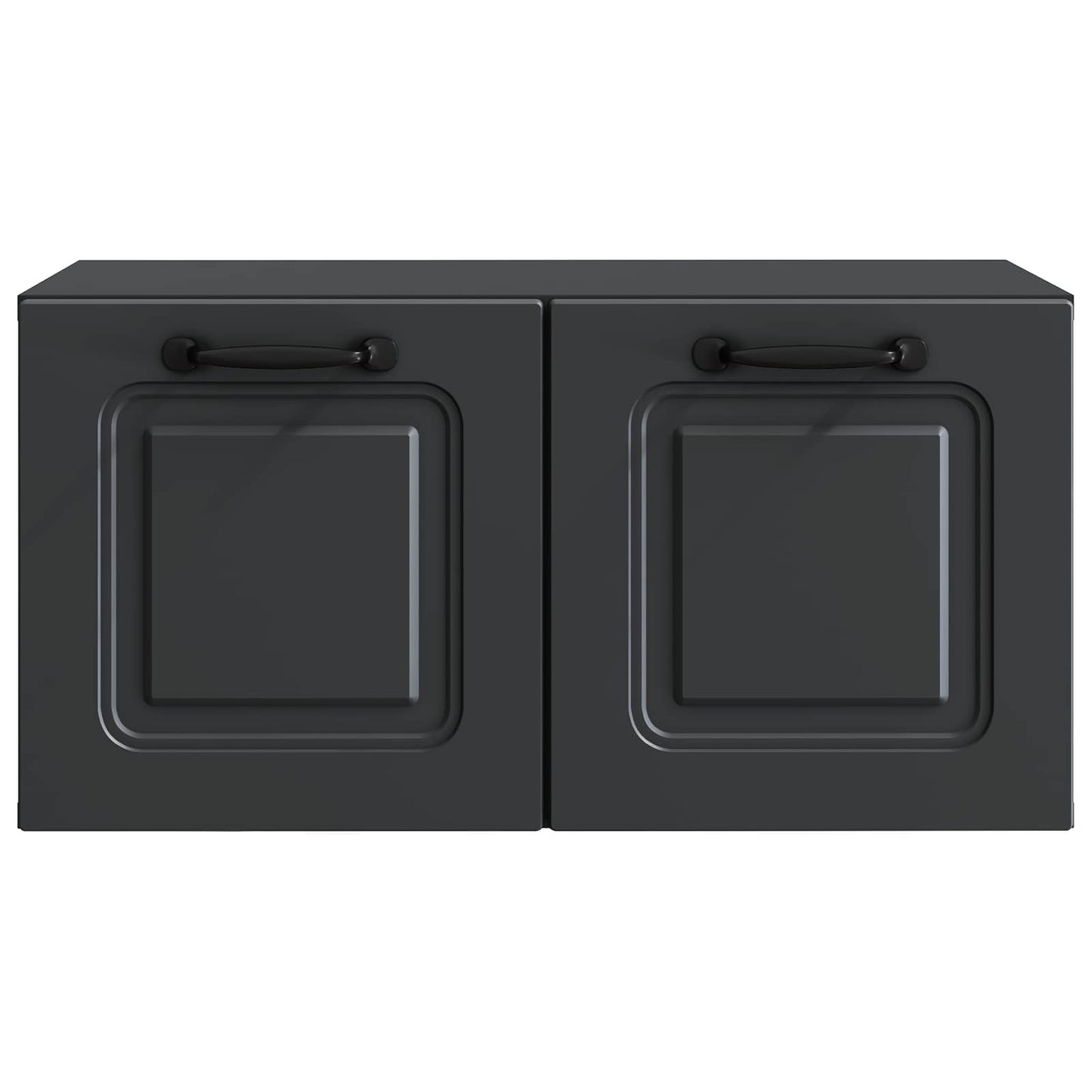 Fali TV szekrény Fekete 59,5 x 31 x 30 cm Szerelt Fa