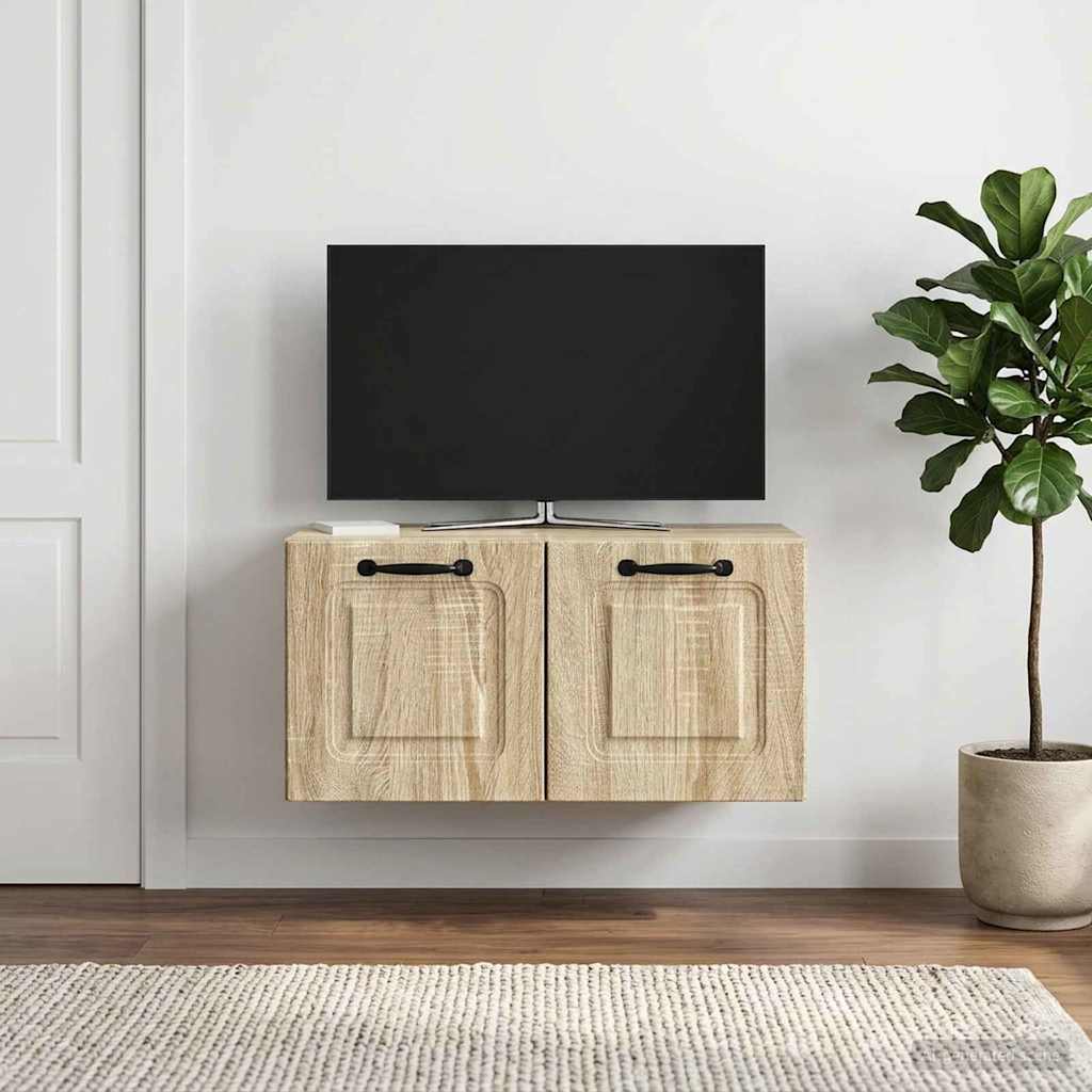 Fali TV szekrény Sonoma Tölgy 59,5 x 31 x 30 cm Szerelt Fa