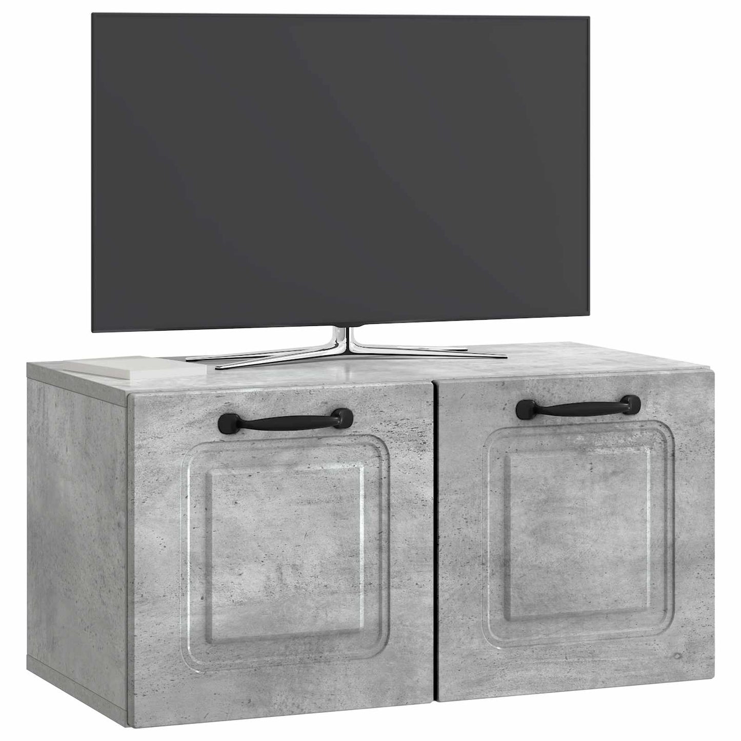Fali TV szekrény Betonszürke 59,5 x 31 x 30 cm Szerelt Fa