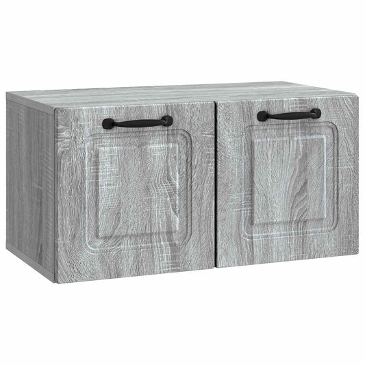 Fali TV szekrény Szürke Sonoma 59,5 x 31 x 30 cm Szerelt Fa