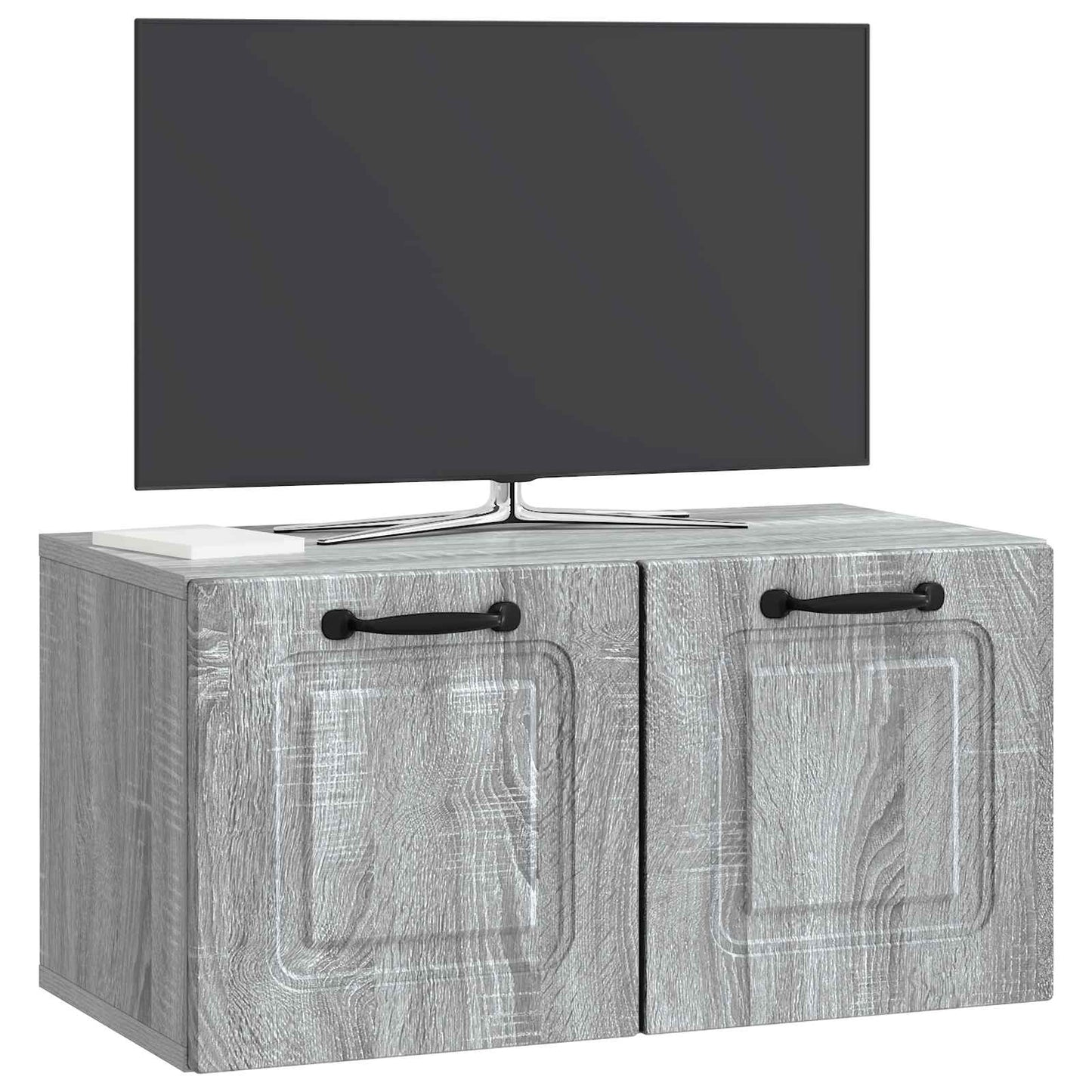 Fali TV szekrény Szürke Sonoma 59,5 x 31 x 30 cm Szerelt Fa