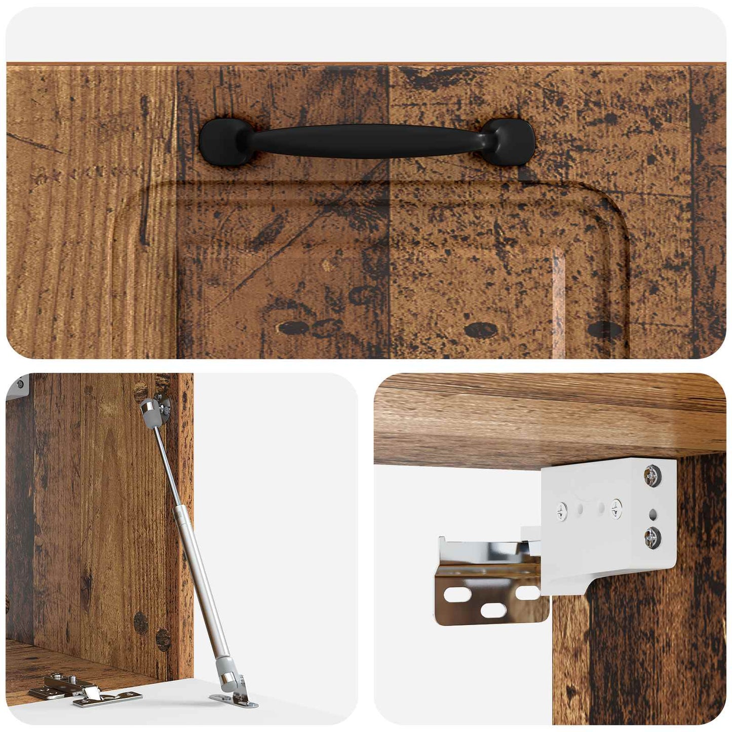 Fali TV szekrény Antik Fa 59,5 x 31 x 30 cm Szerelt Fa