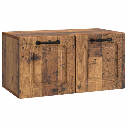 Fali TV szekrény Antik Fa 59,5 x 31 x 30 cm Szerelt Fa
