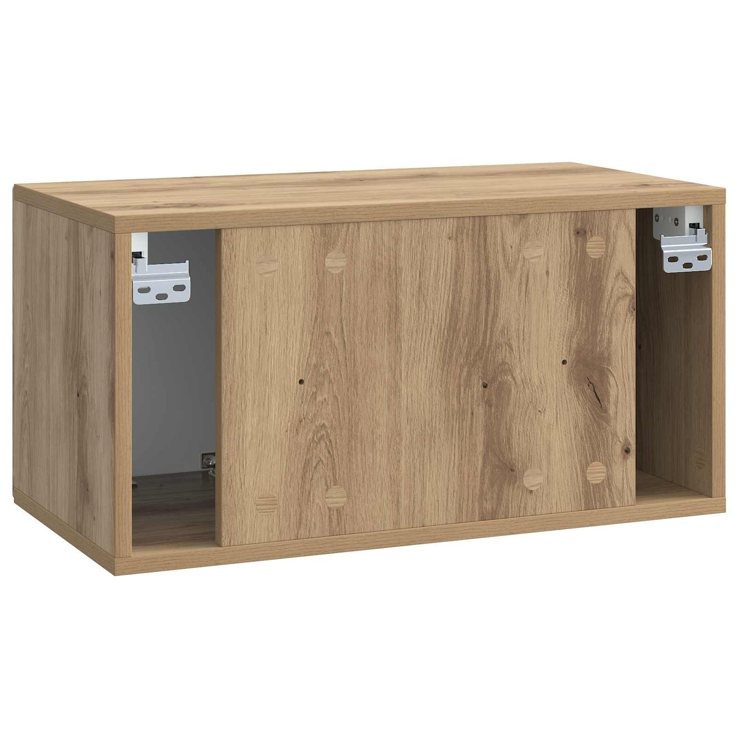 Fali TV szekrény 59,5 x 31 x 30 cm Kézműves Tölgy Szerelt Fa
