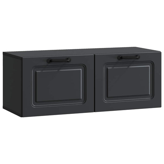 Fali TV szekrény Fekete 78,5 x 31 x 30 cm Szerelt Fa