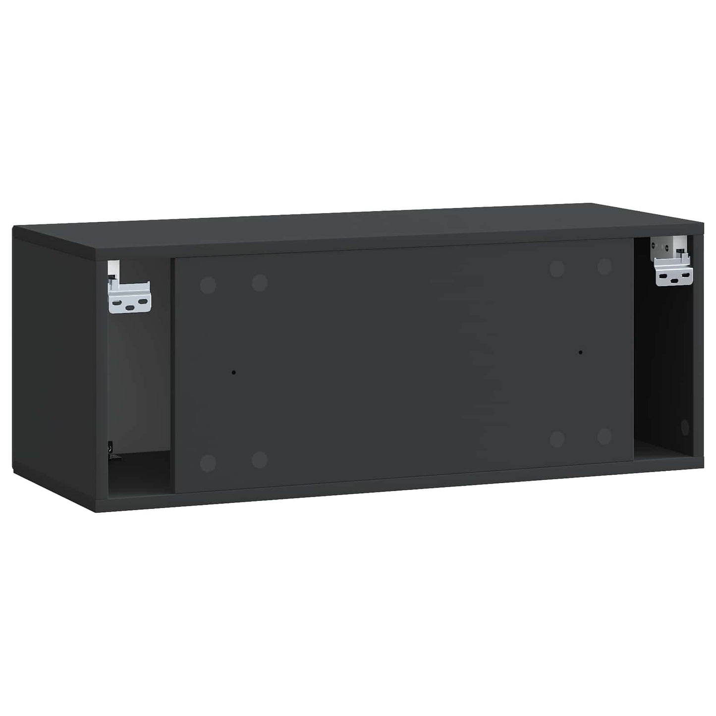 Fali TV szekrény Fekete 78,5 x 31 x 30 cm Szerelt Fa
