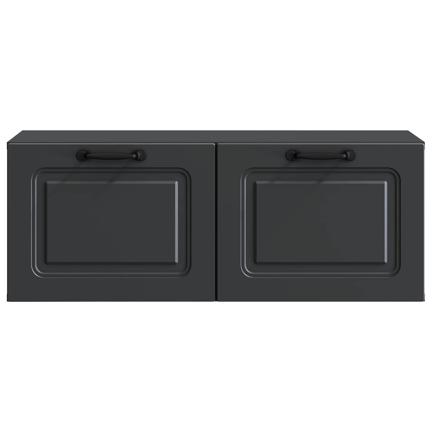Fali TV szekrény Fekete 78,5 x 31 x 30 cm Szerelt Fa