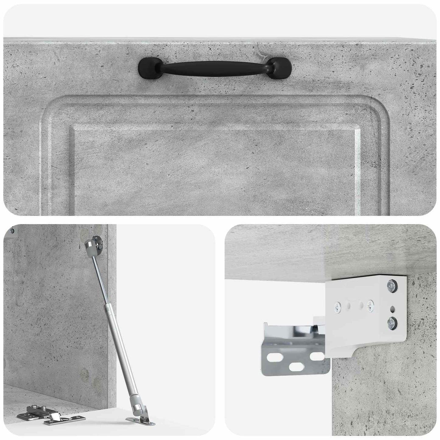 Fali TV szekrény Betonszürke 78,5 x 31 x 30 cm Szerelt Fa