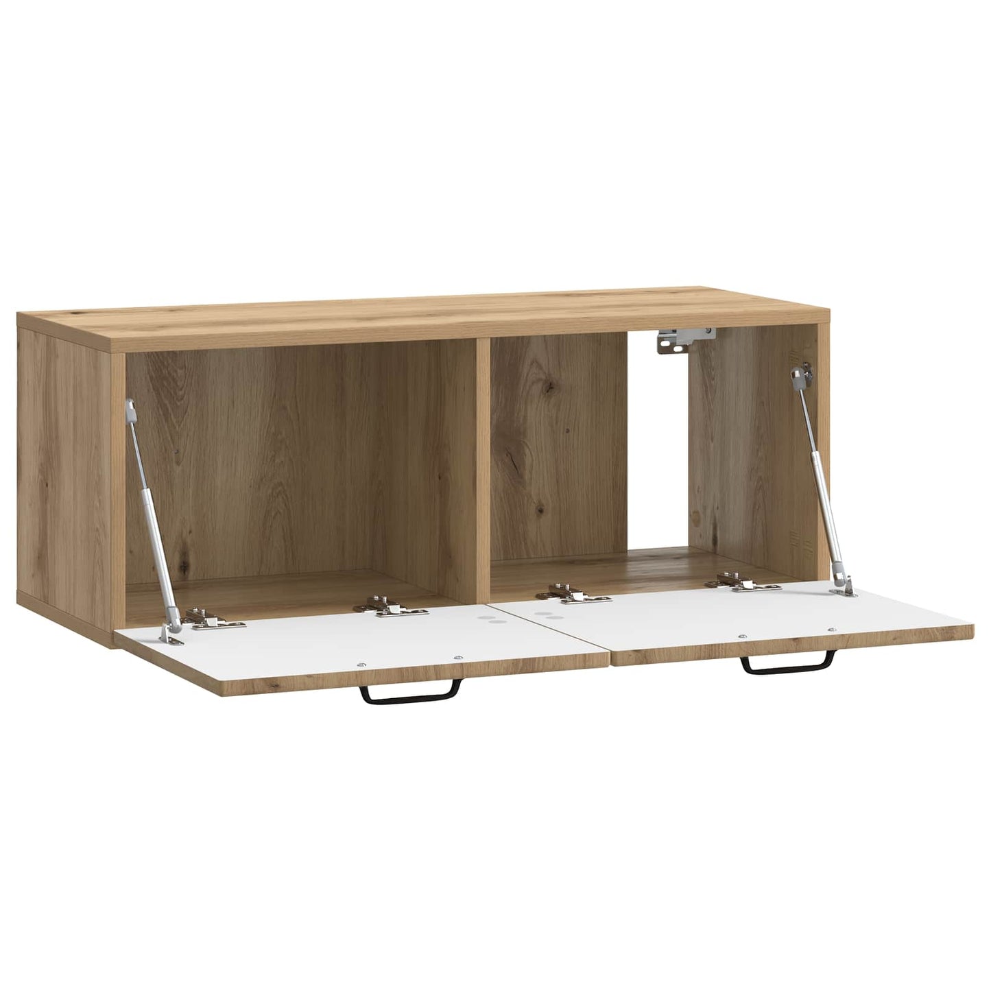 Fali TV szekrény 78,5 x 31 x 30 cm Kézműves Tölgy Szerelt Fa