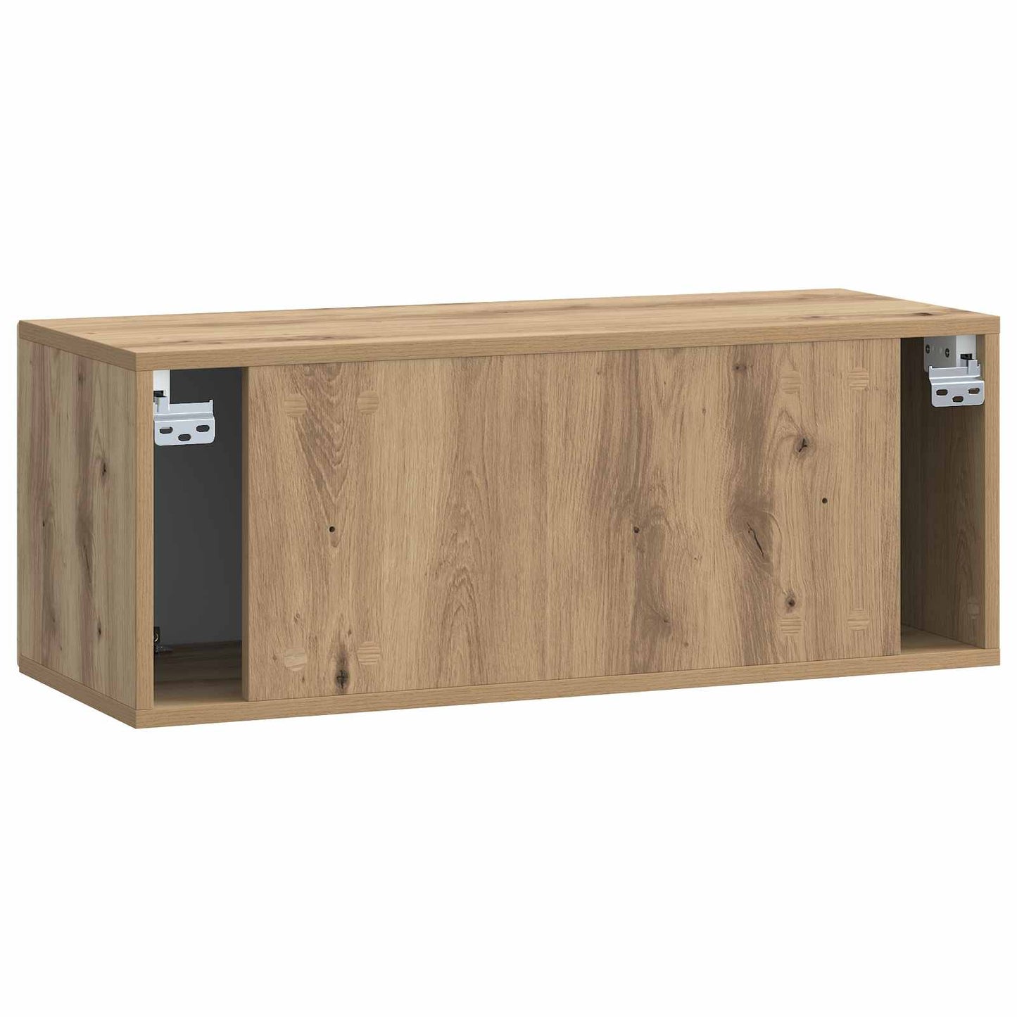 Fali TV szekrény 78,5 x 31 x 30 cm Kézműves Tölgy Szerelt Fa