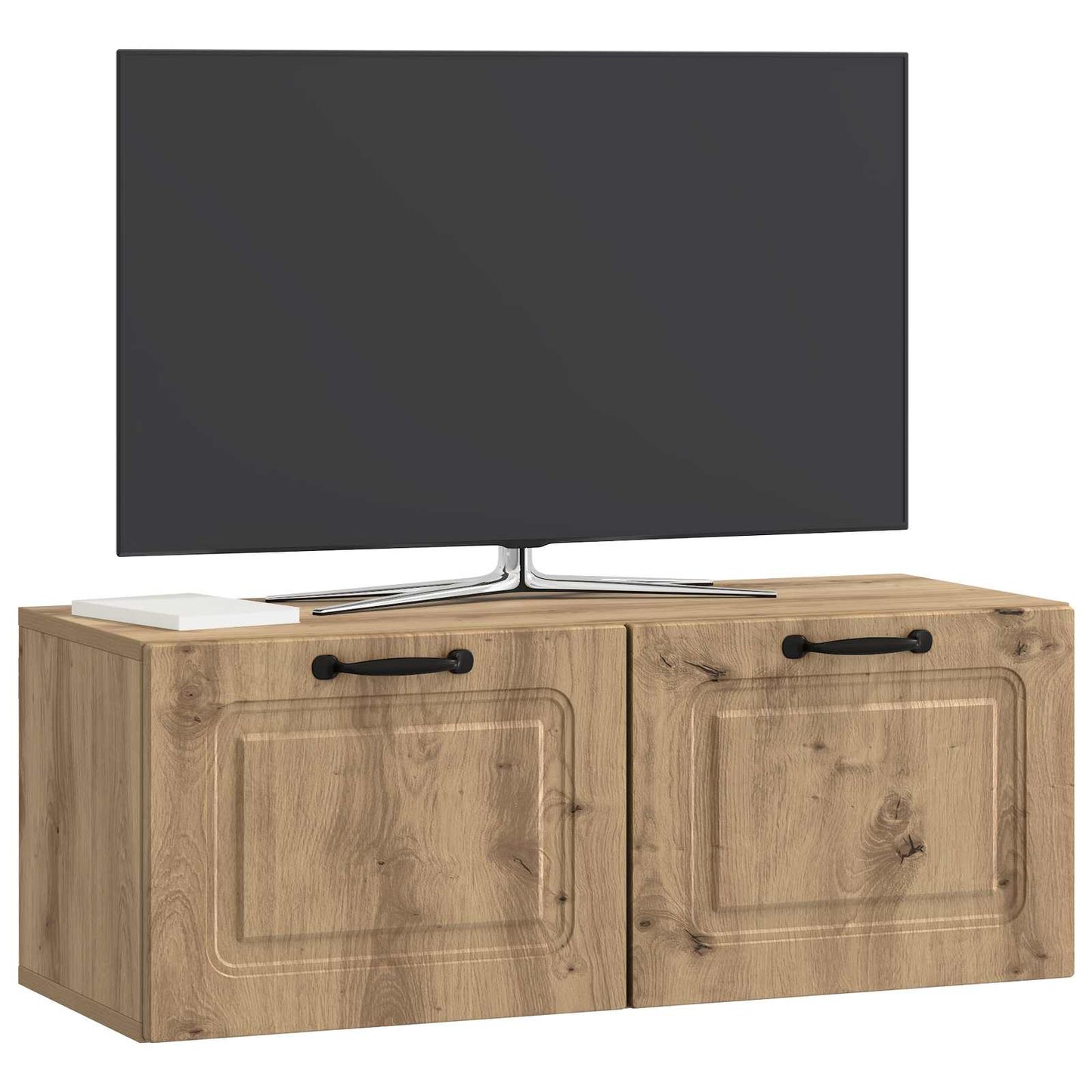 Fali TV szekrény 78,5 x 31 x 30 cm Kézműves Tölgy Szerelt Fa
