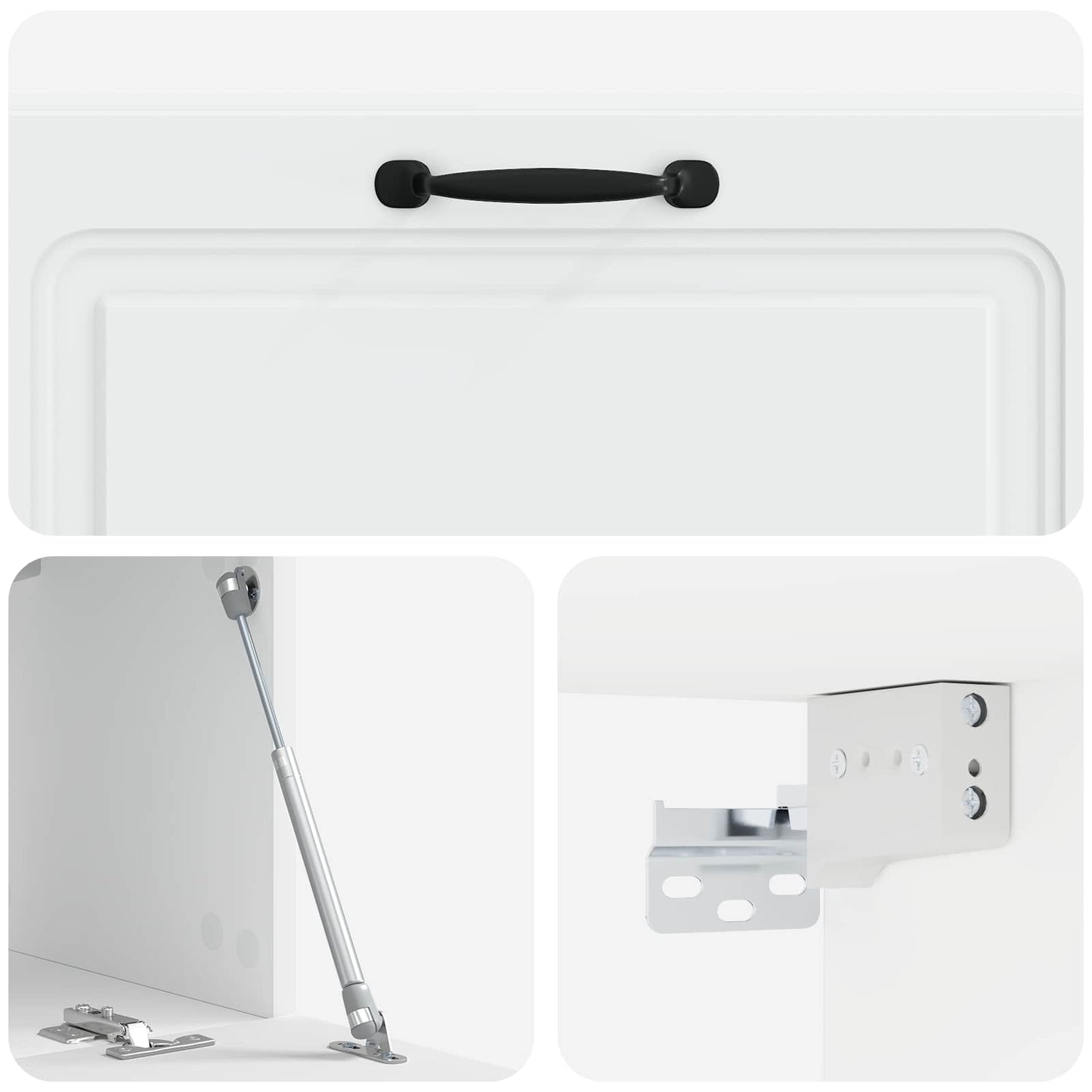 Fali TV szekrény Fehér 98 x 31 x 30 cm Szerelt Fa