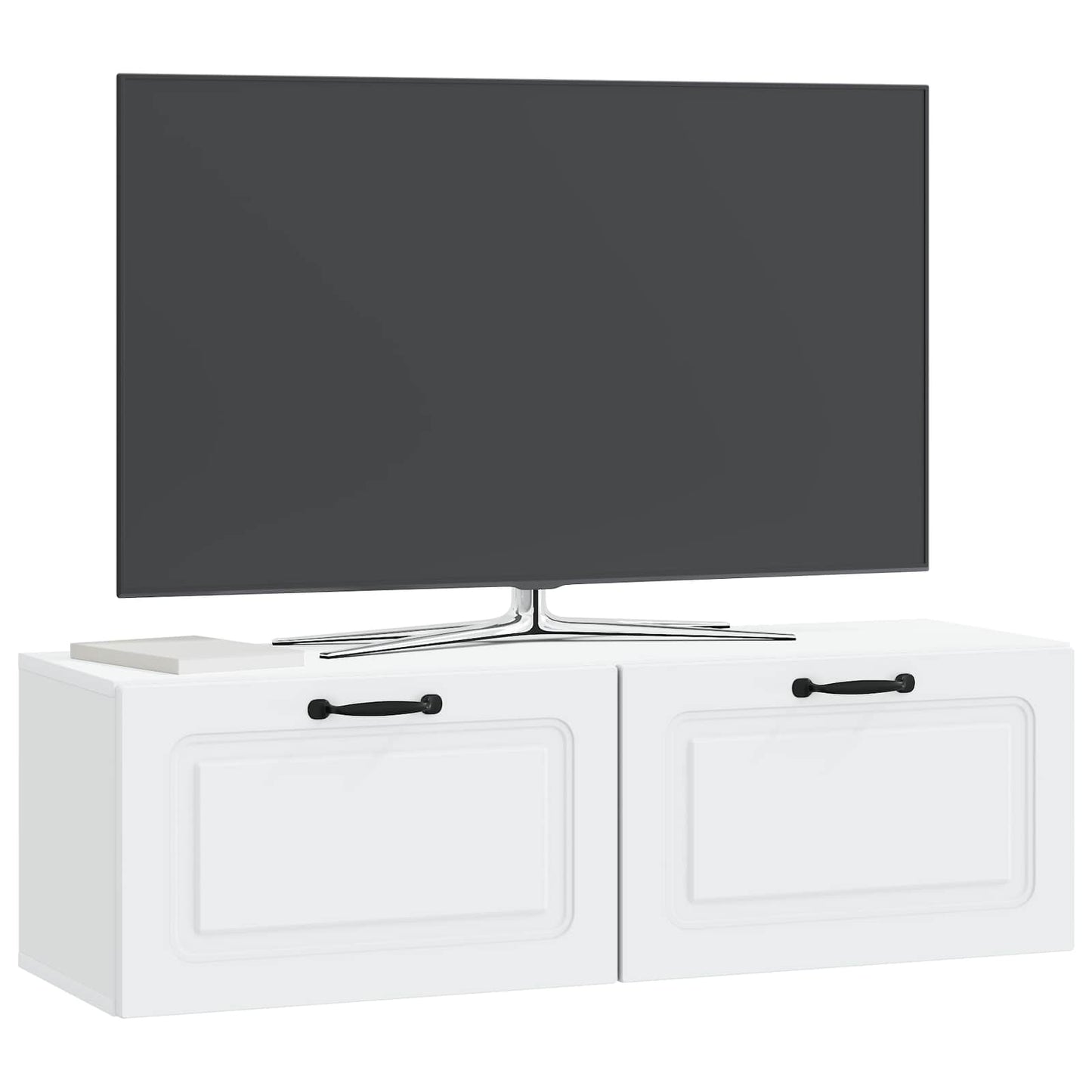 Fali TV szekrény Fehér 98 x 31 x 30 cm Szerelt Fa