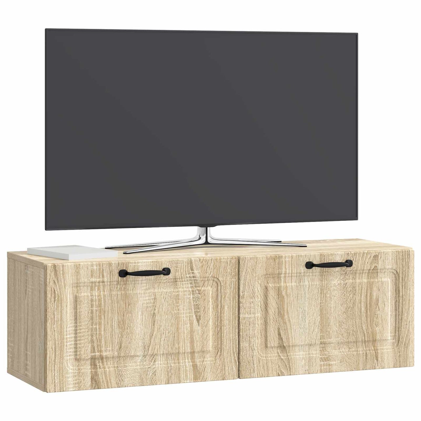Fali TV szekrény Sonoma Tölgy 98 x 31 x 30 cm Szerelt Fa