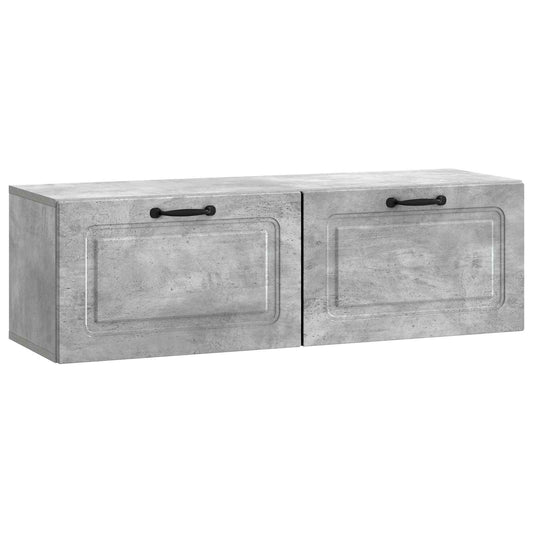 Fali TV szekrény Betonszürke 98 x 31 x 30 cm Szerelt Fa