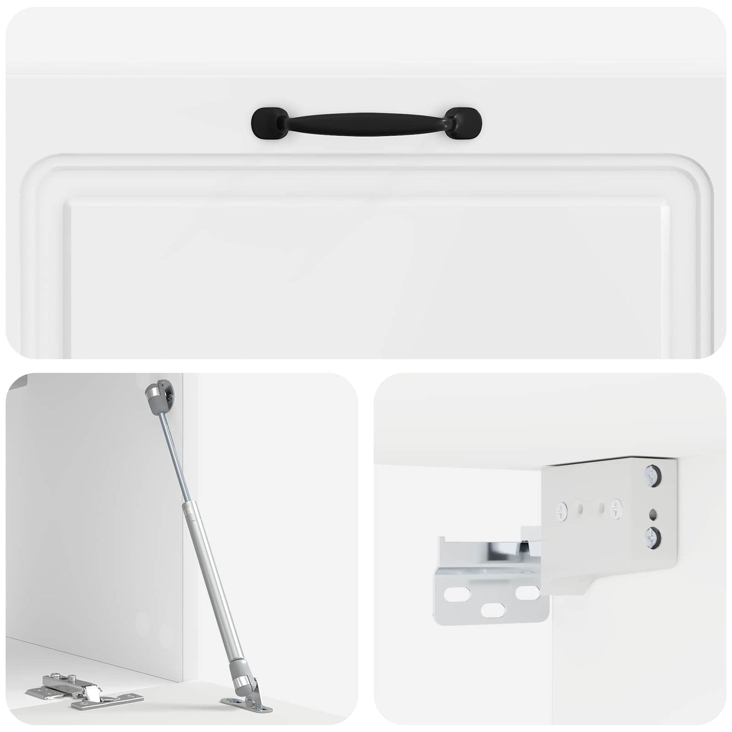Fali TV szekrény Magasfényű Fehér 98 x 31 x 30 cm Szerelt Fa