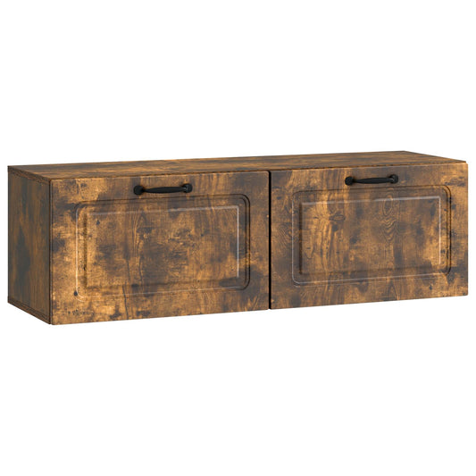 Fali TV szekrény Füstös Tölgy 98 x 31 x 30 cm Szerelt Fa