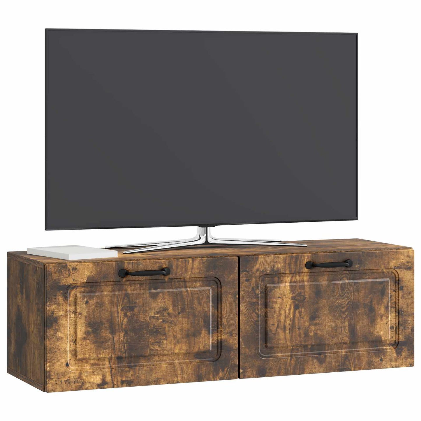 Fali TV szekrény Füstös Tölgy 98 x 31 x 30 cm Szerelt Fa