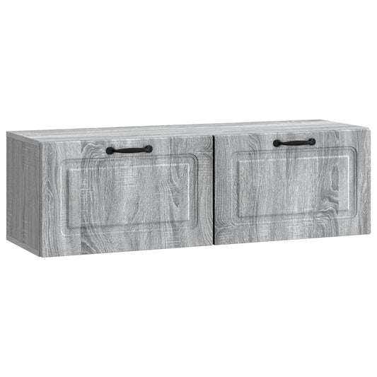 Fali TV szekrény Szürke Sonoma 98 x 31 x 30 cm Szerelt Fa