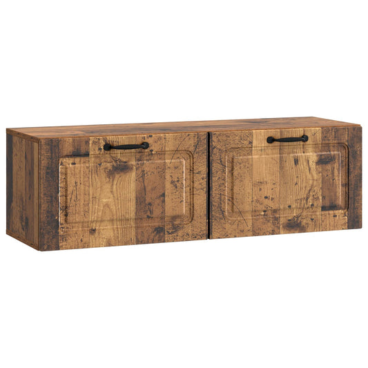 Fali TV szekrény Antik Fa 98 x 31 x 30 cm Szerelt Fa