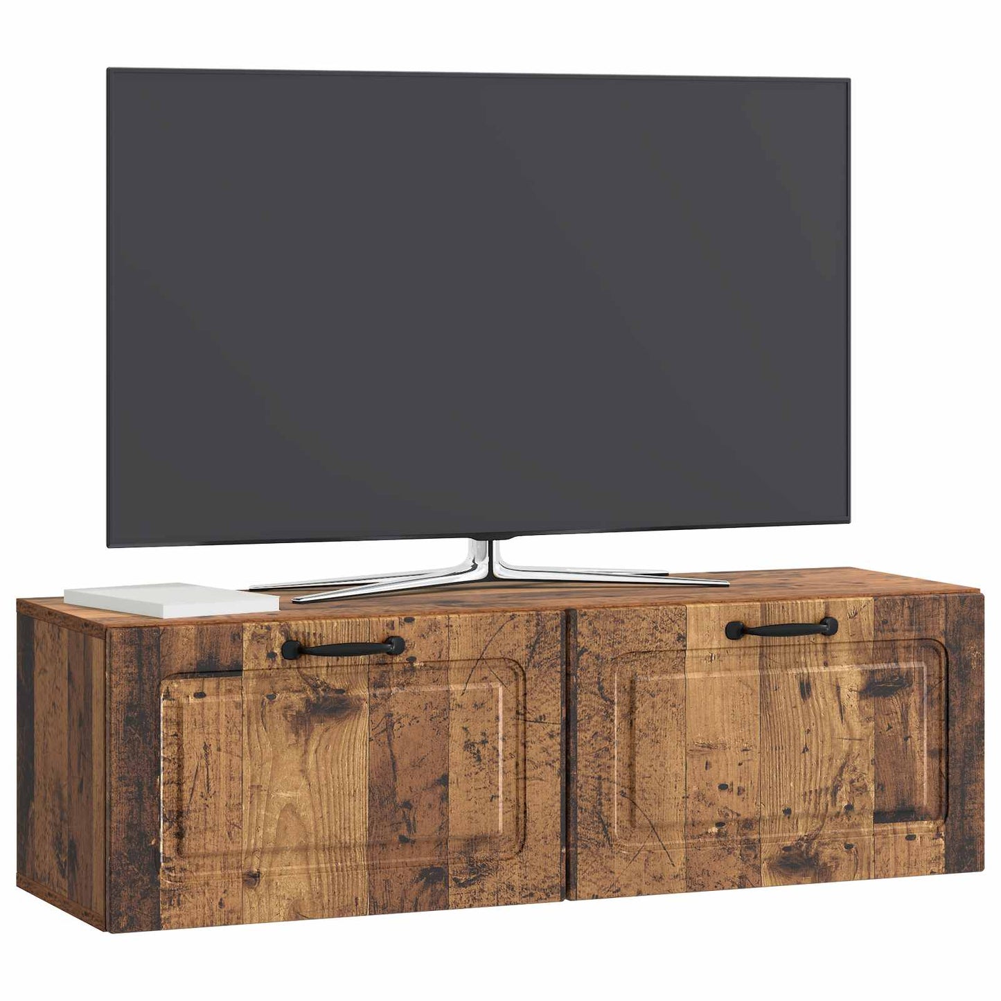 Fali TV szekrény Antik Fa 98 x 31 x 30 cm Szerelt Fa