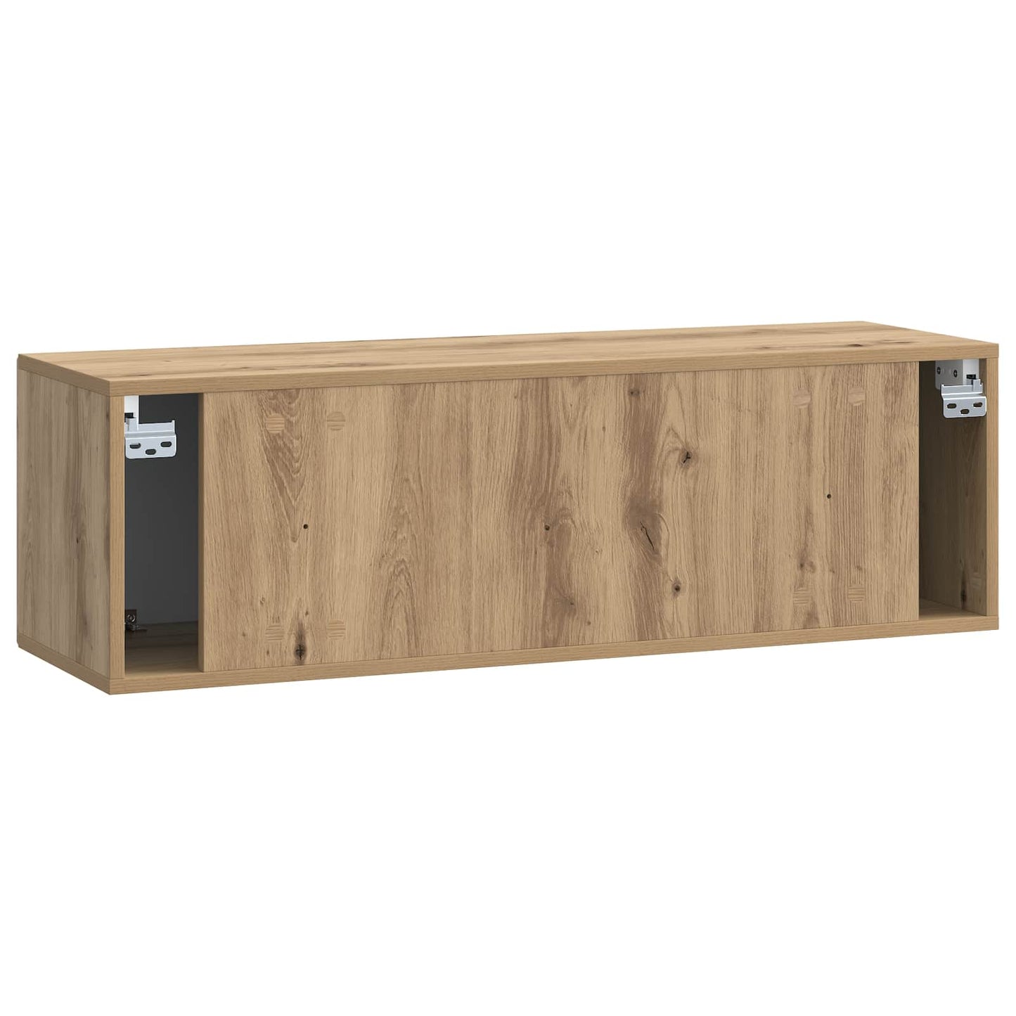 Fali TV szekrény 98 x 31 x 30 cm Kézműves Tölgy Szerelt Fa