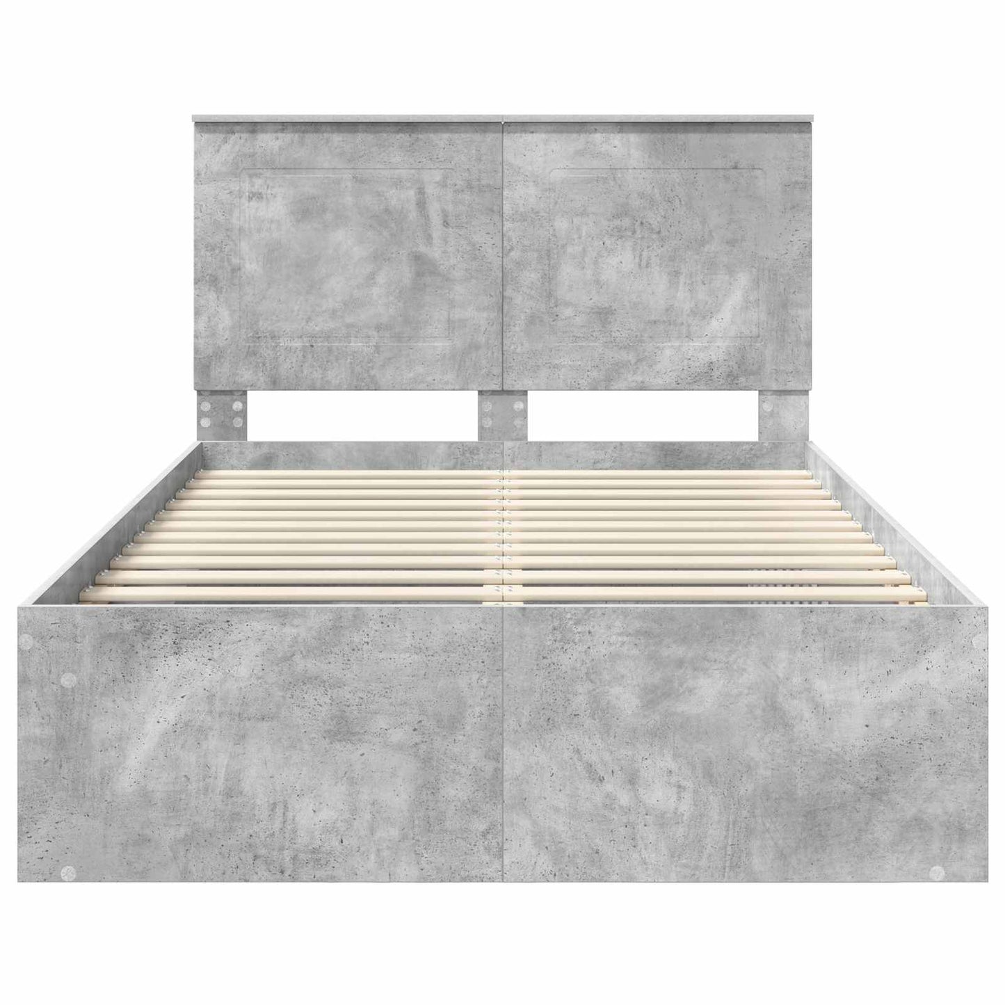 Ágykeret fejtámlával Beton 120 x 200 cm Tömör fenyőfa