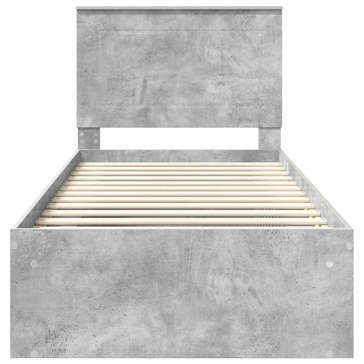 Ágykeret fejtámlával Beton 90 x 200 cm Tömör fenyőfa