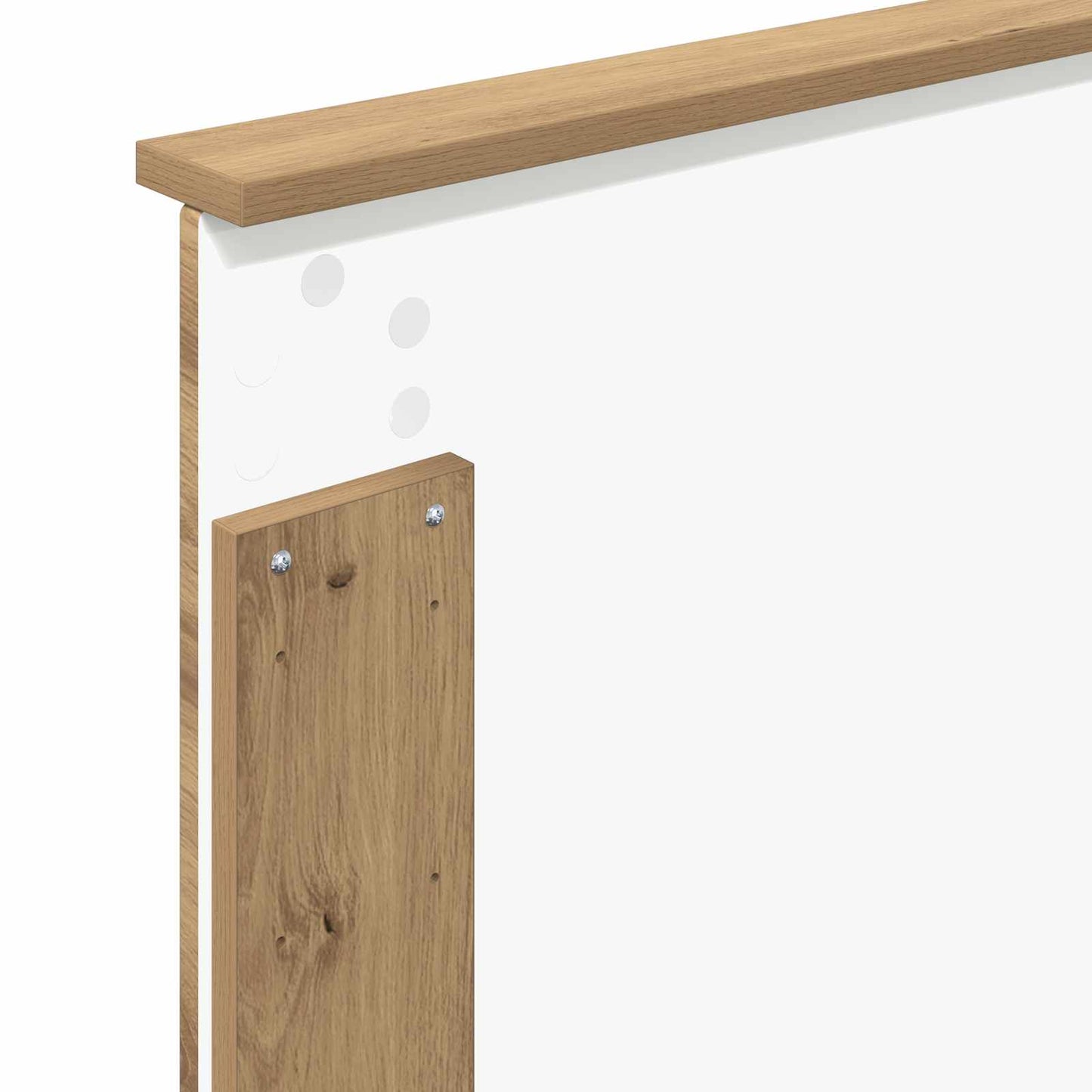Ágykeret fejtámlával Művészi tölgy 75 x 190 cm Tömör fenyőfa