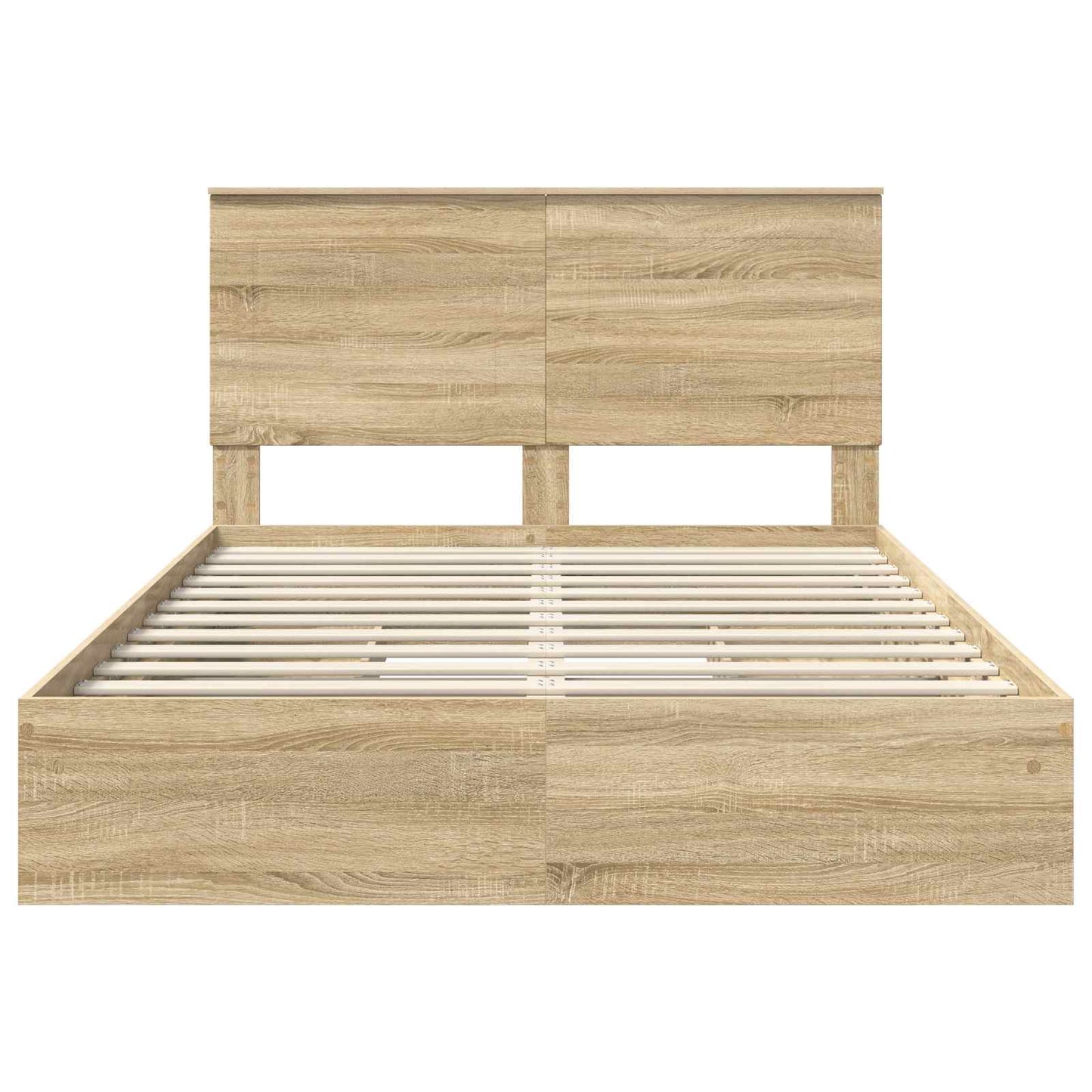 Tárolós Ágy fejtámlával Sonoma tölgy 140 x 190 cm Faanyag