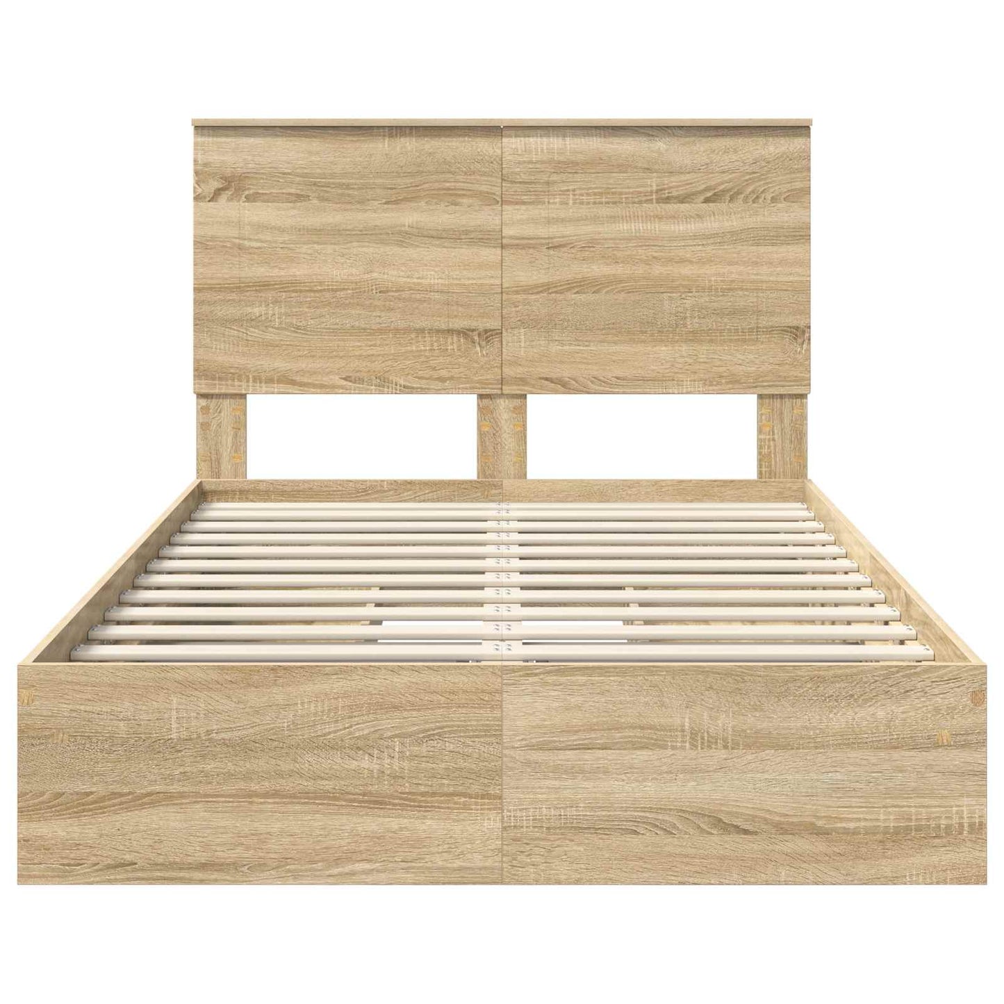 Tárolós Ágy fiókkal Sonoma tölgy 135 x 190 cm Szerelt Fa